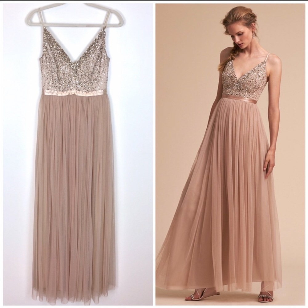 BHLDN Blush Avery Dress